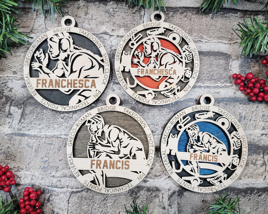 Wrestling Sports Ornament