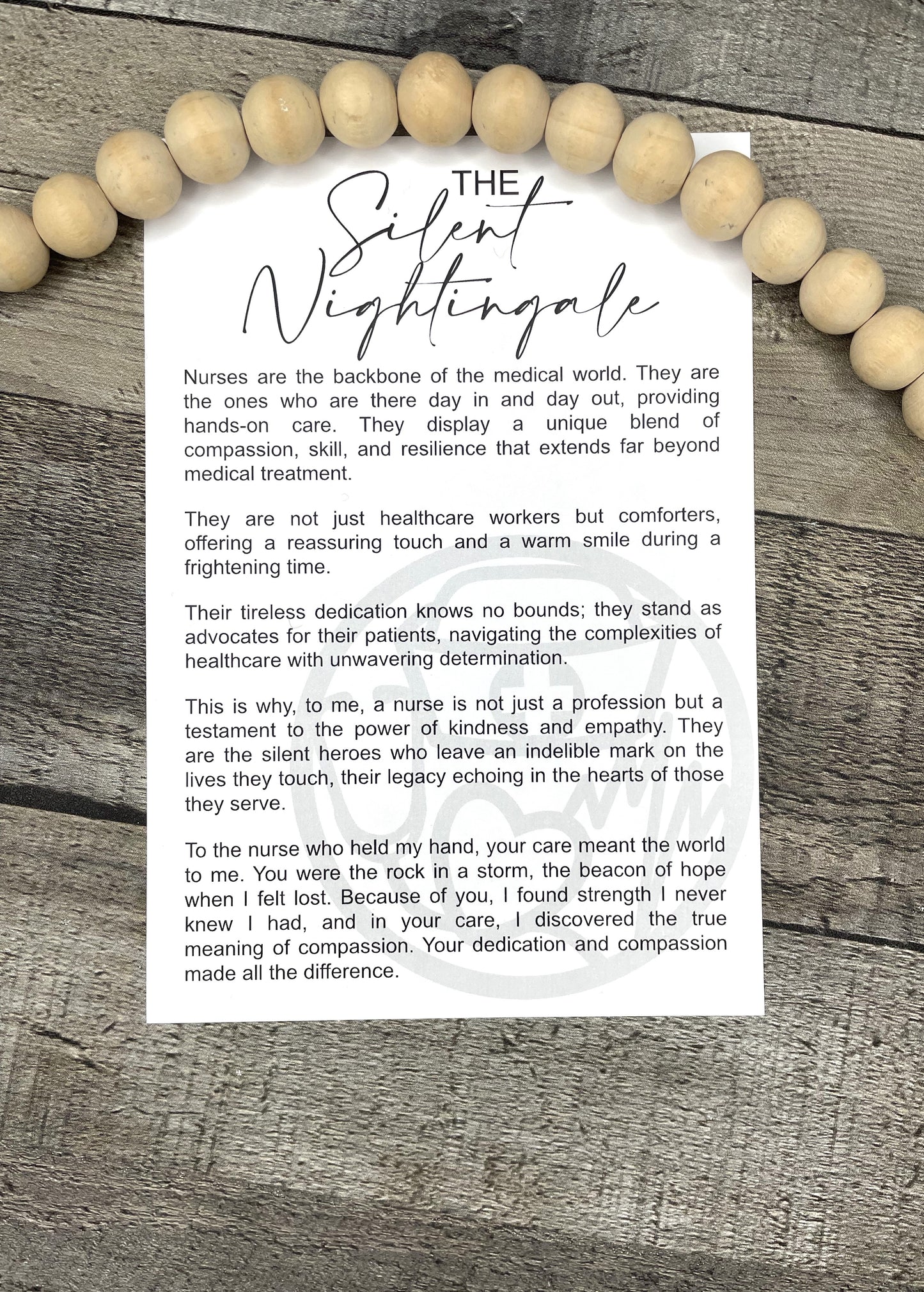 Nurse Story Card Ornament