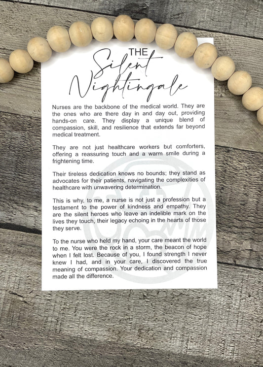 Nurse Story Card Ornament