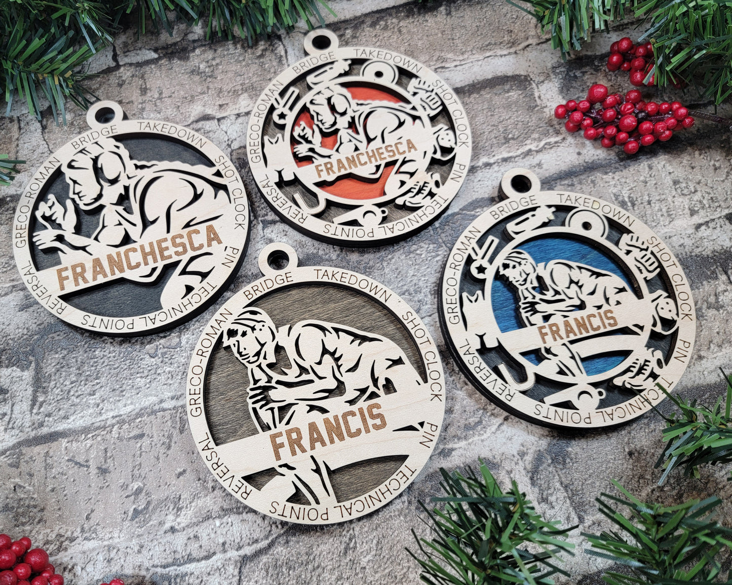 Wrestling Sports Ornament
