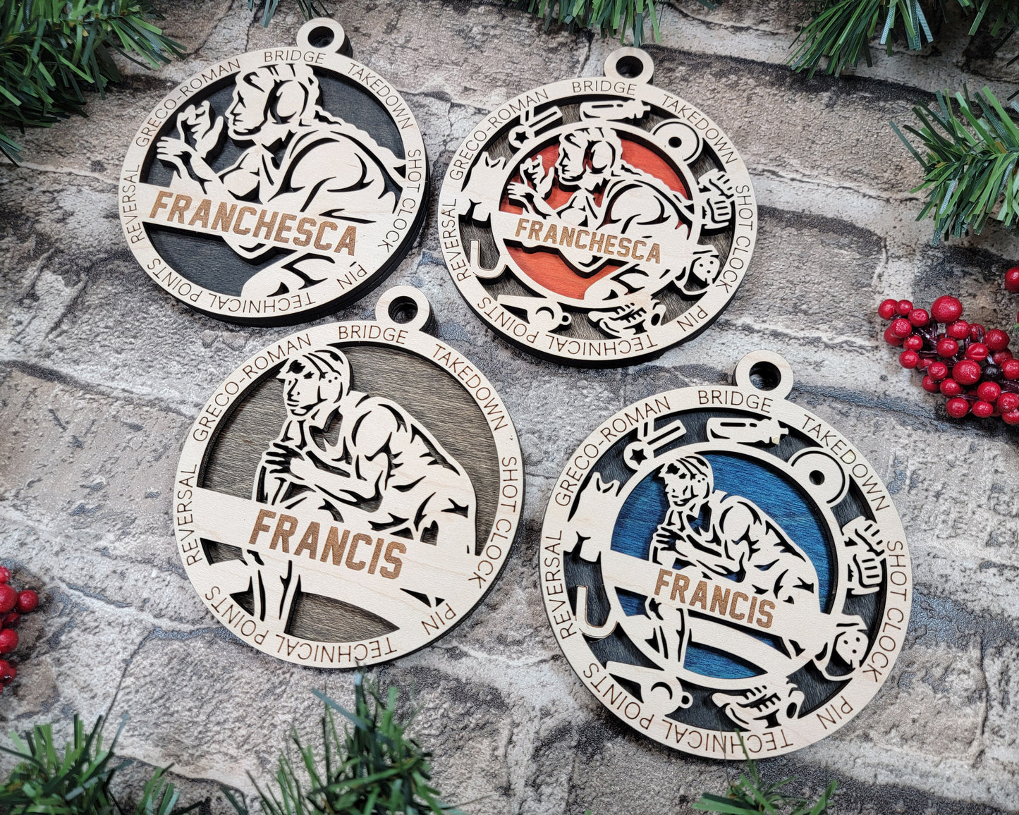 Wrestling Sports Ornament