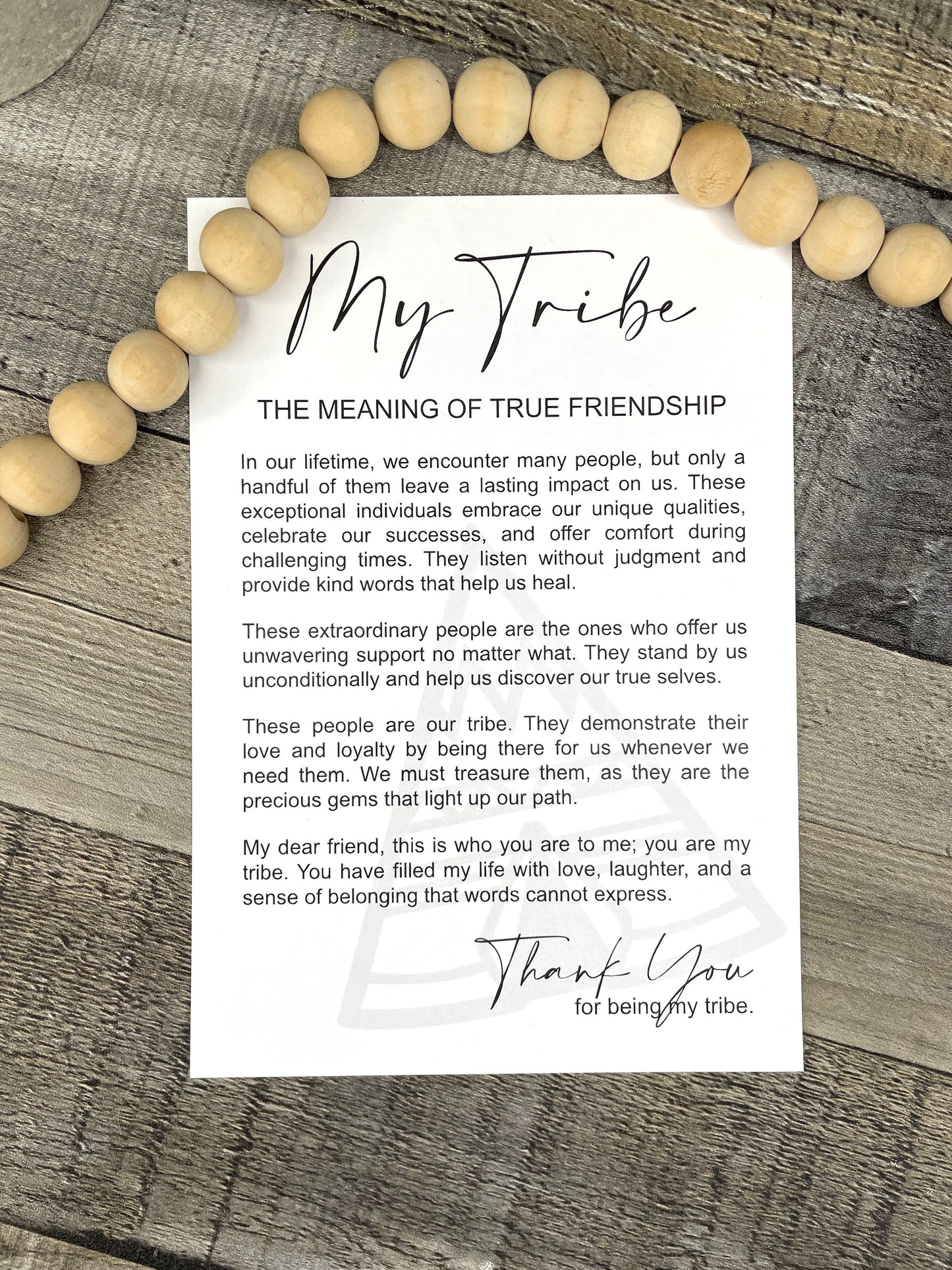 My Tribe ornament card