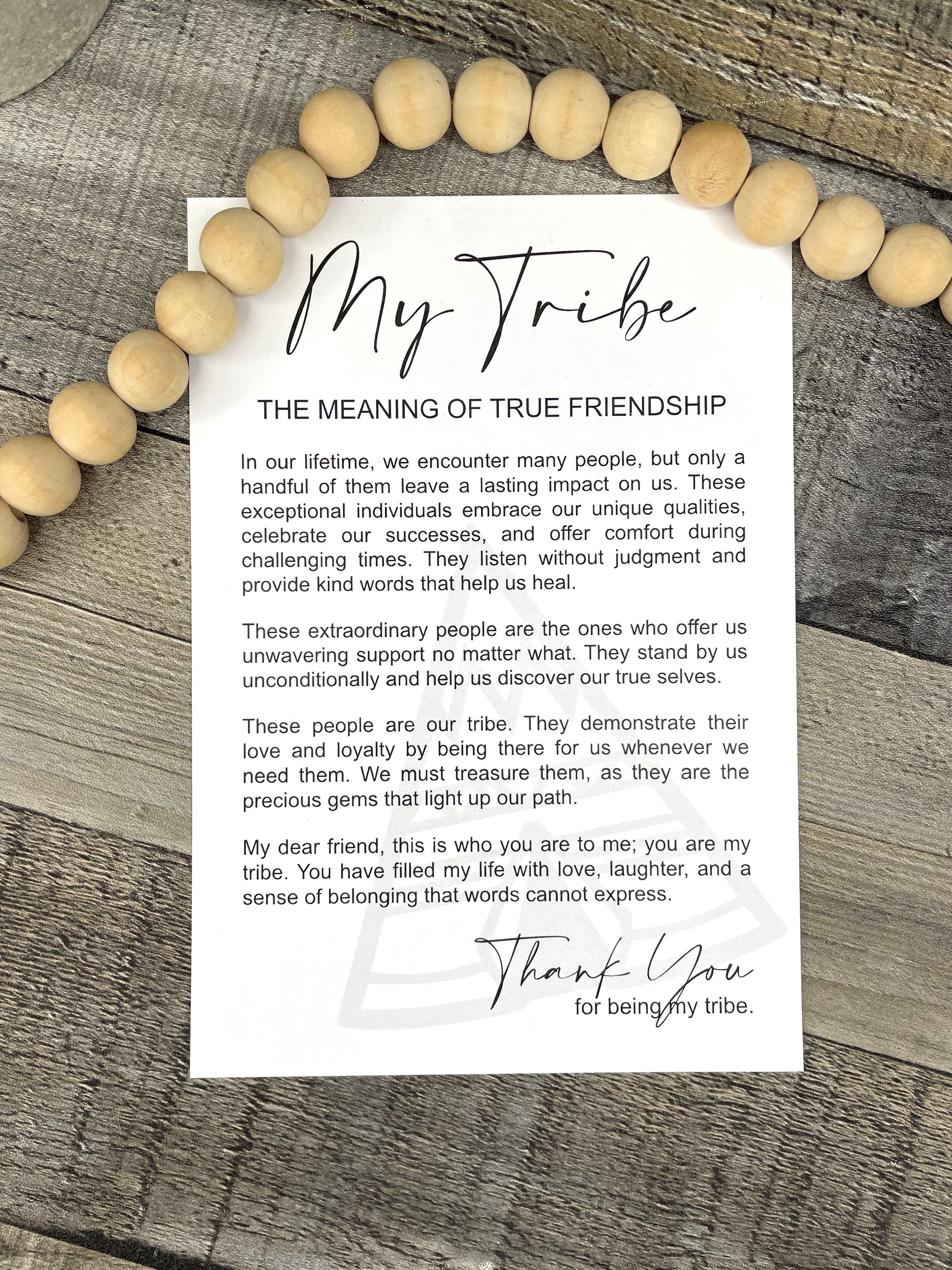 My Tribe ornament card