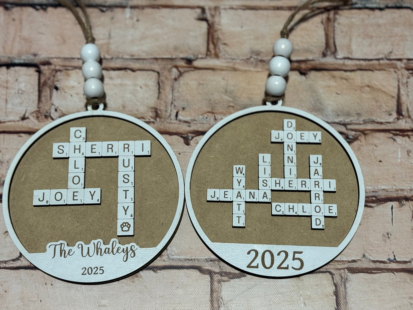 Family Crossword Ornament