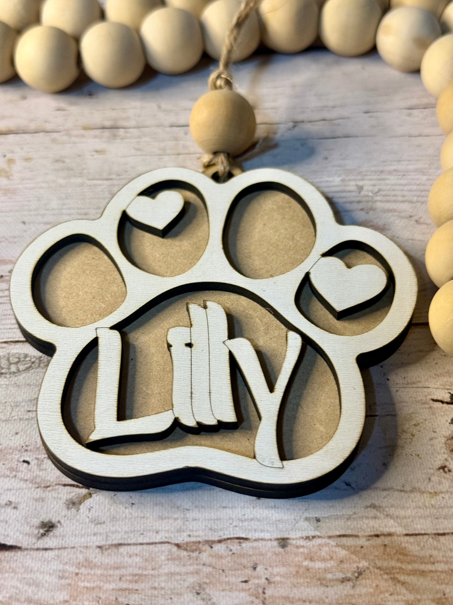 Personalized Pawprint Ornaments