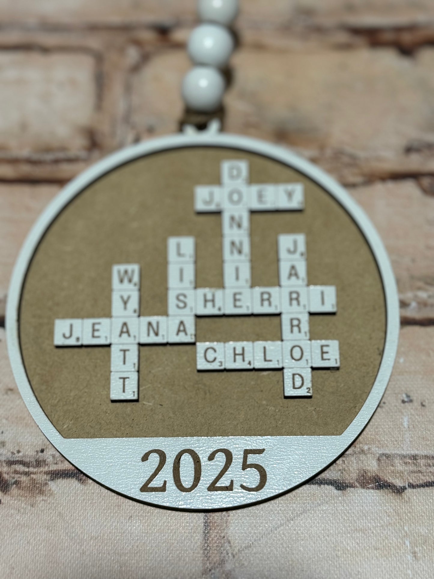 Family Crossword Ornament