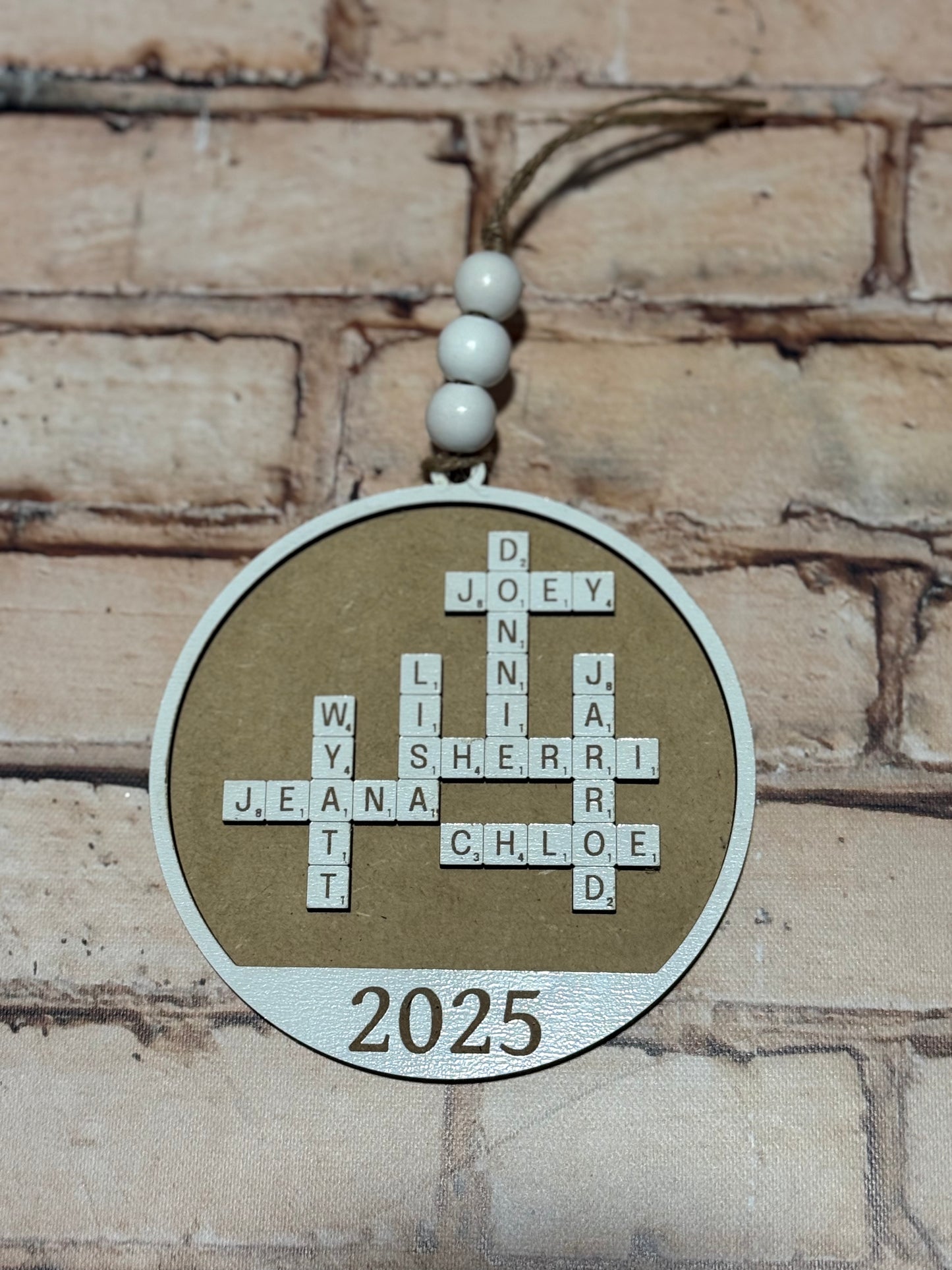 Family Crossword Ornament