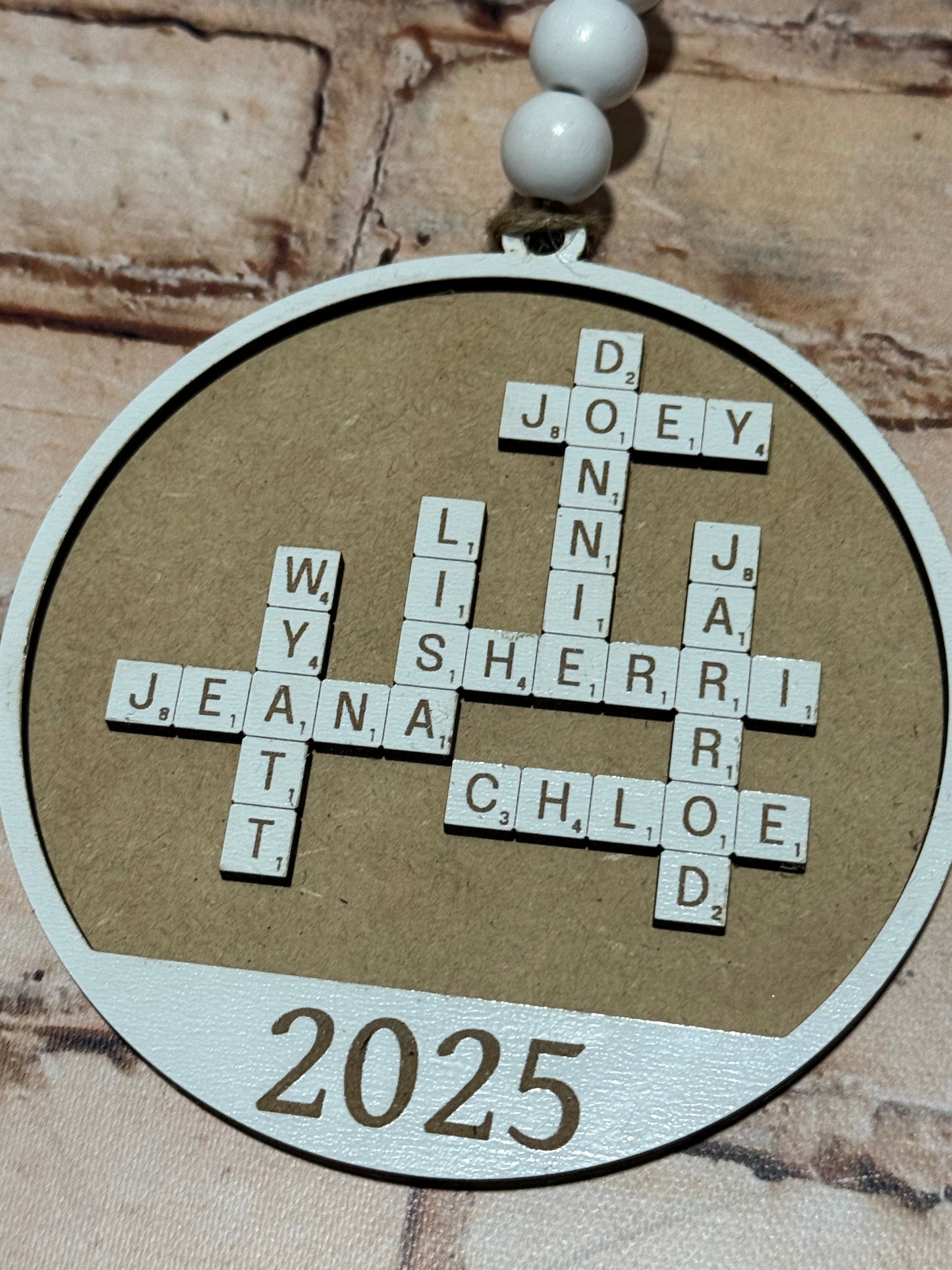 Family Crossword Ornament